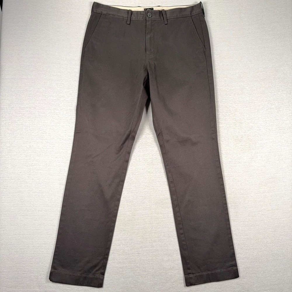 J Crew 770 Straight Stretch Pants Mens Size 31x32 Grey Cotton Elastane